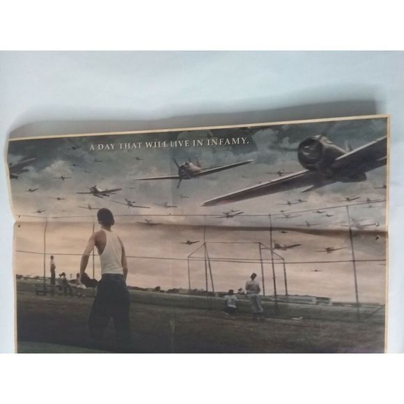 Pearl Harbor 2 sided Advertisement Ad Poster Airplane War Plane Aircraft Movie - Picture 4 of 6